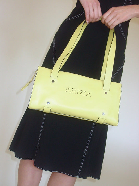 KRIZIA Chartreuse Handbag
